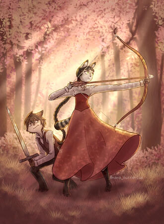 Corpo inteiro + personagem adicional